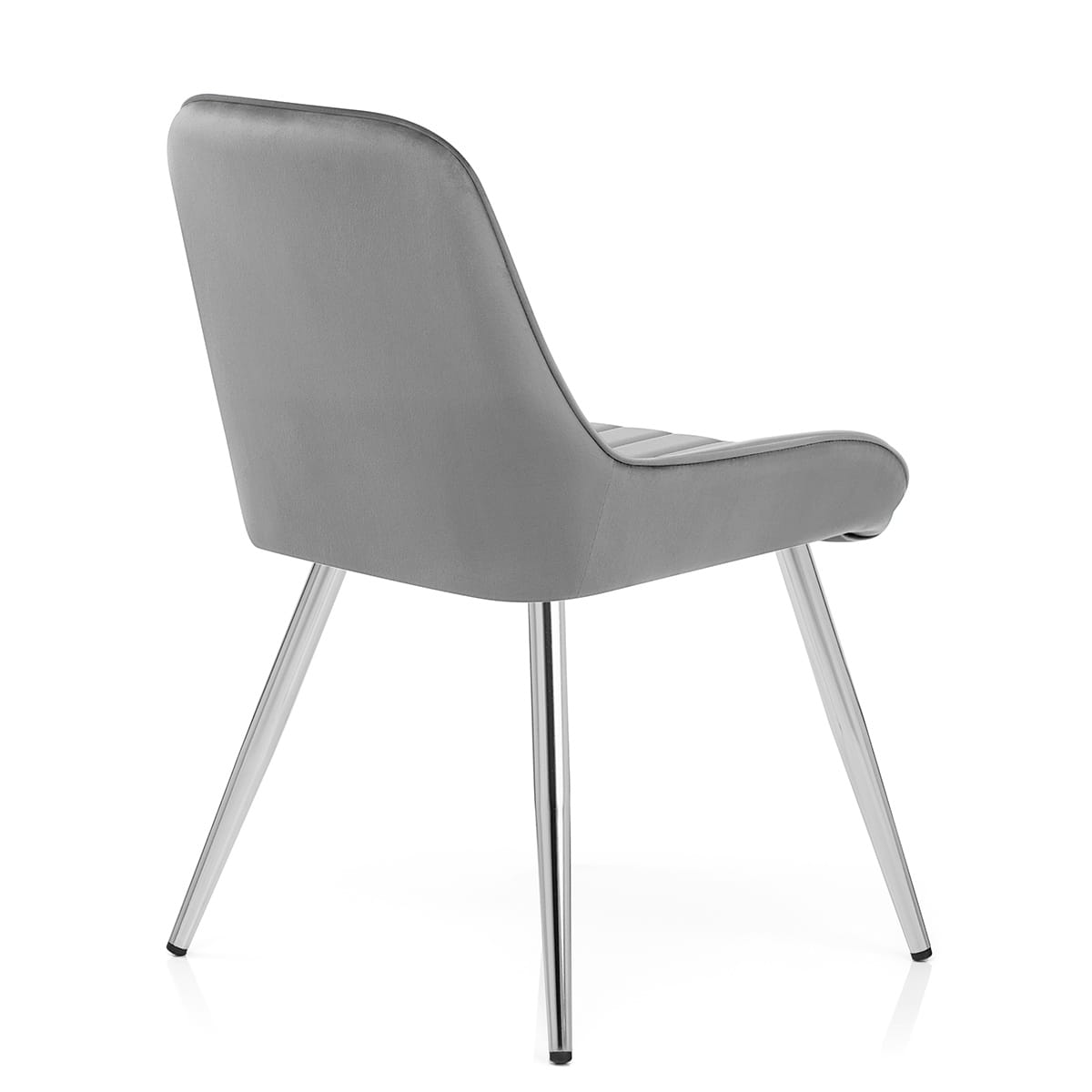 Silla Terciopelo Cromo - Mustang Gris Oscuro