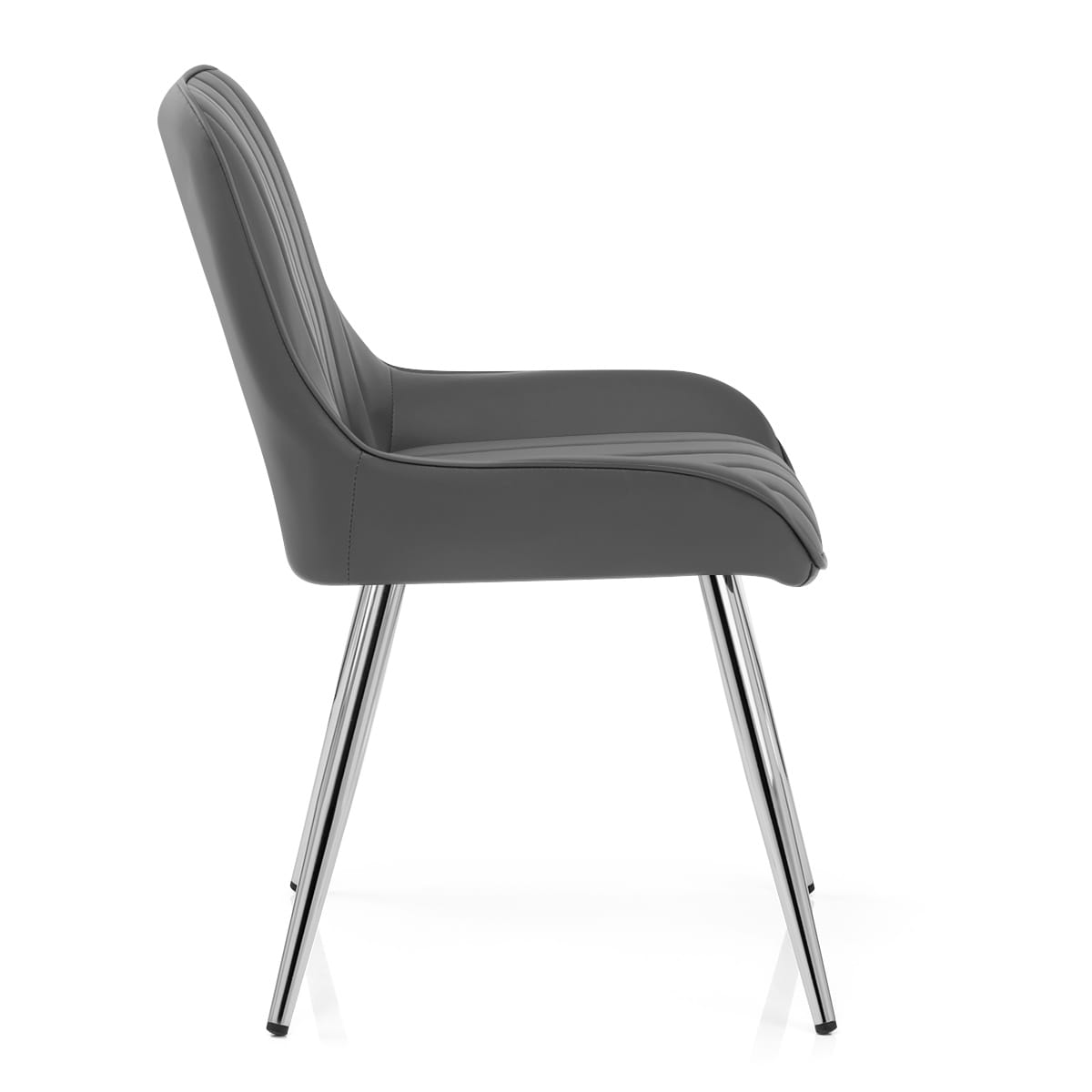 Silla Polipiel Cromo - Mustang Gris Oscuro