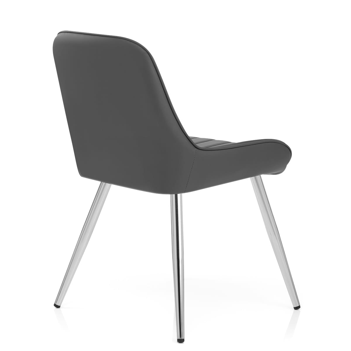 Silla Polipiel Cromo - Mustang Gris Oscuro
