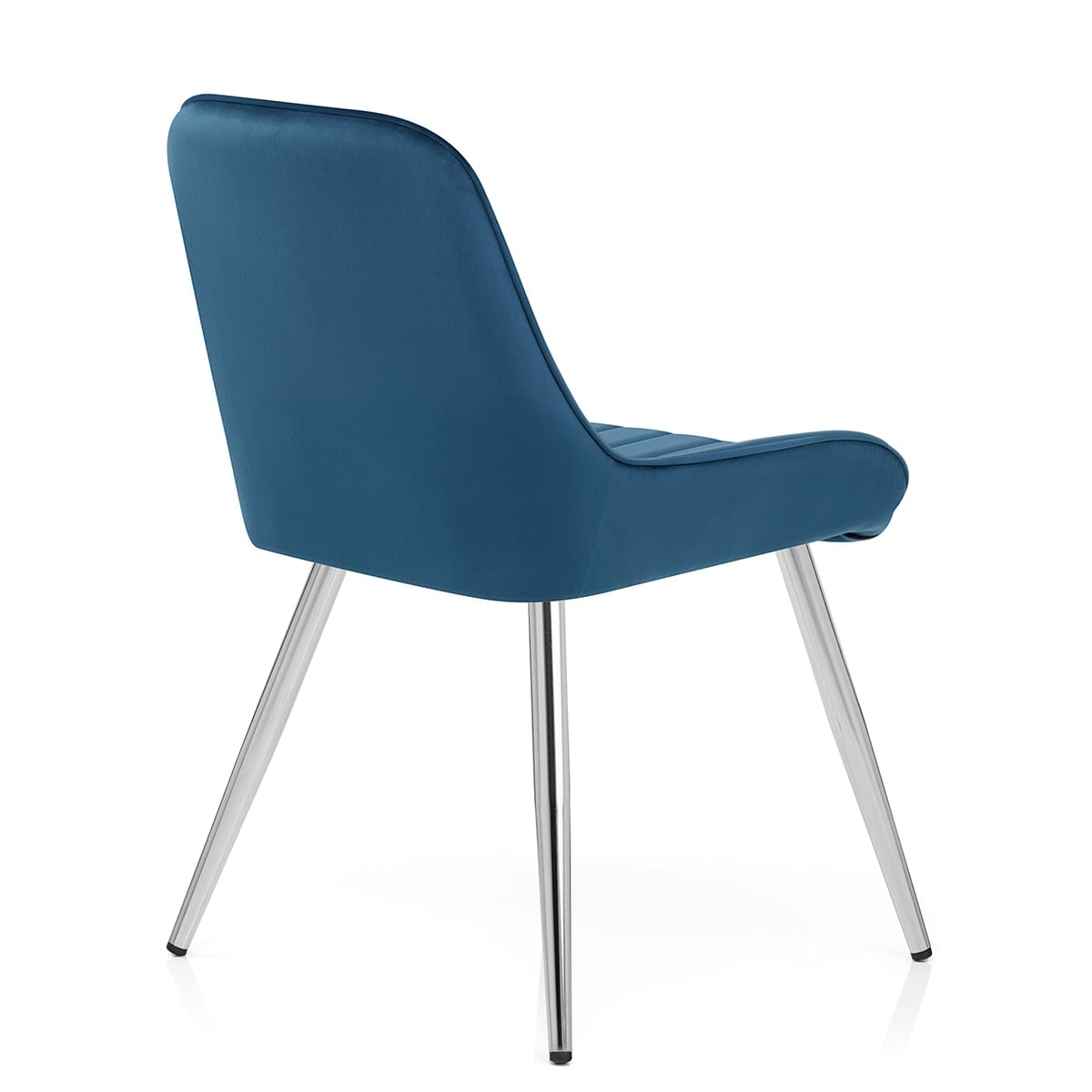 Silla Terciopelo Cromo - Mustang Azul Oscuro