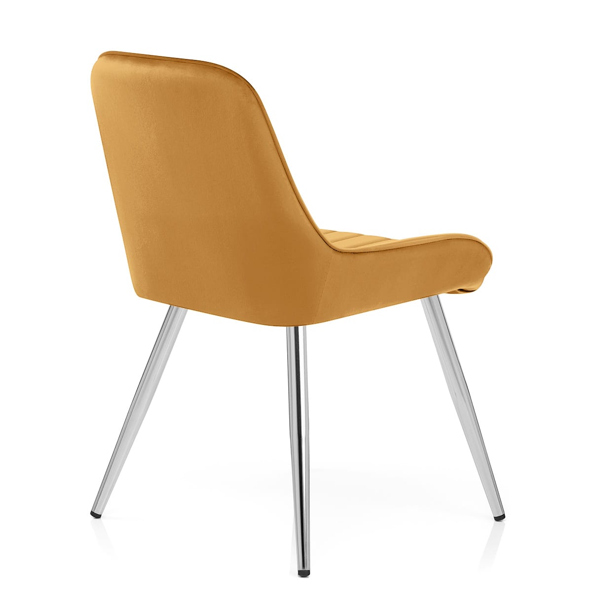 Silla Terciopelo Cromo - Mustang Amarillo