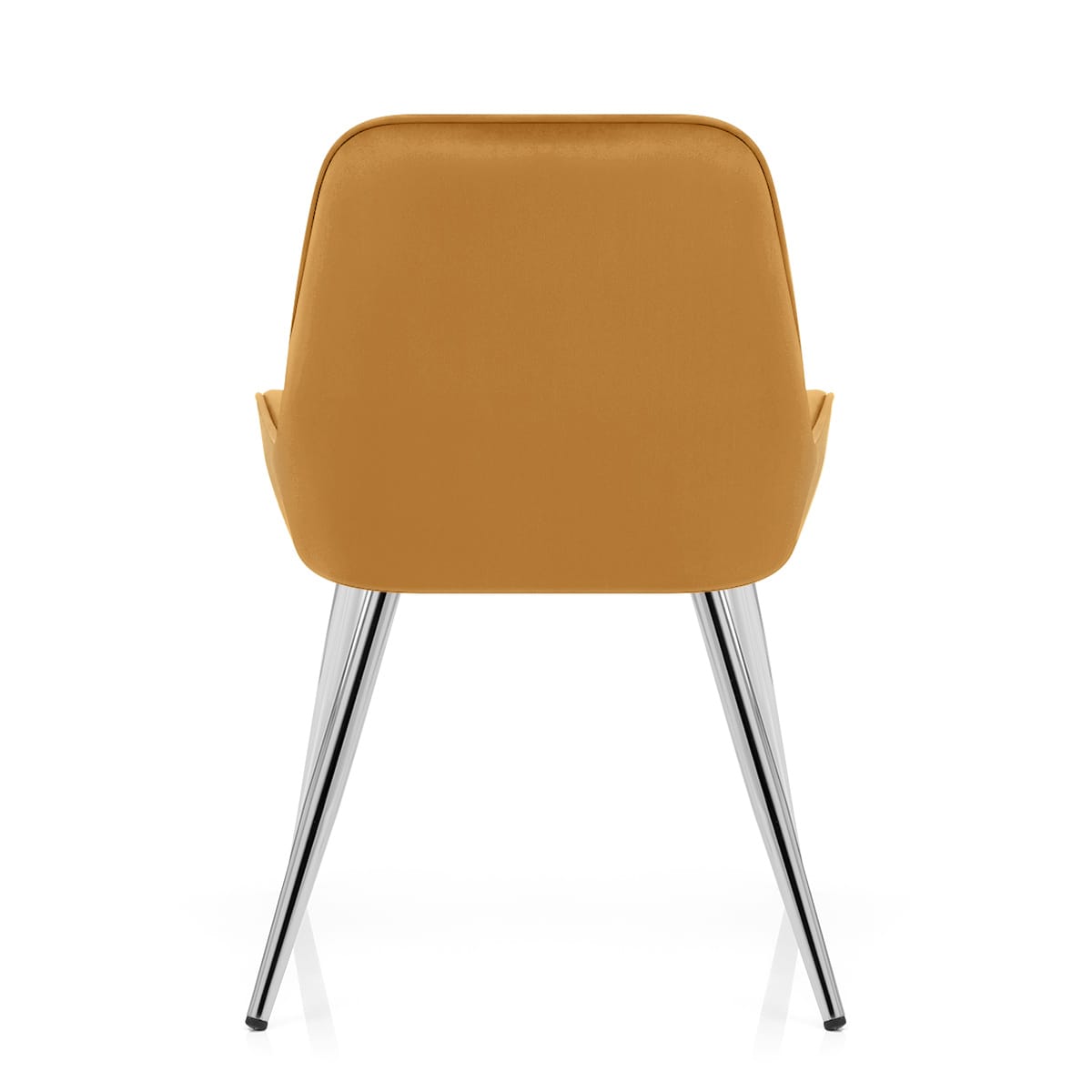 Silla Terciopelo Cromo - Mustang Amarillo