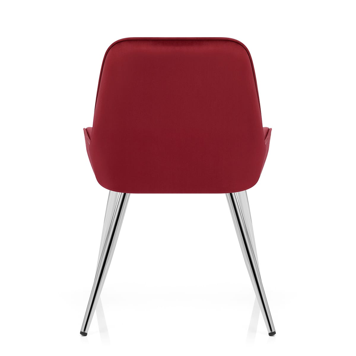 Silla Terciopelo Cromo - Mustang Rojo