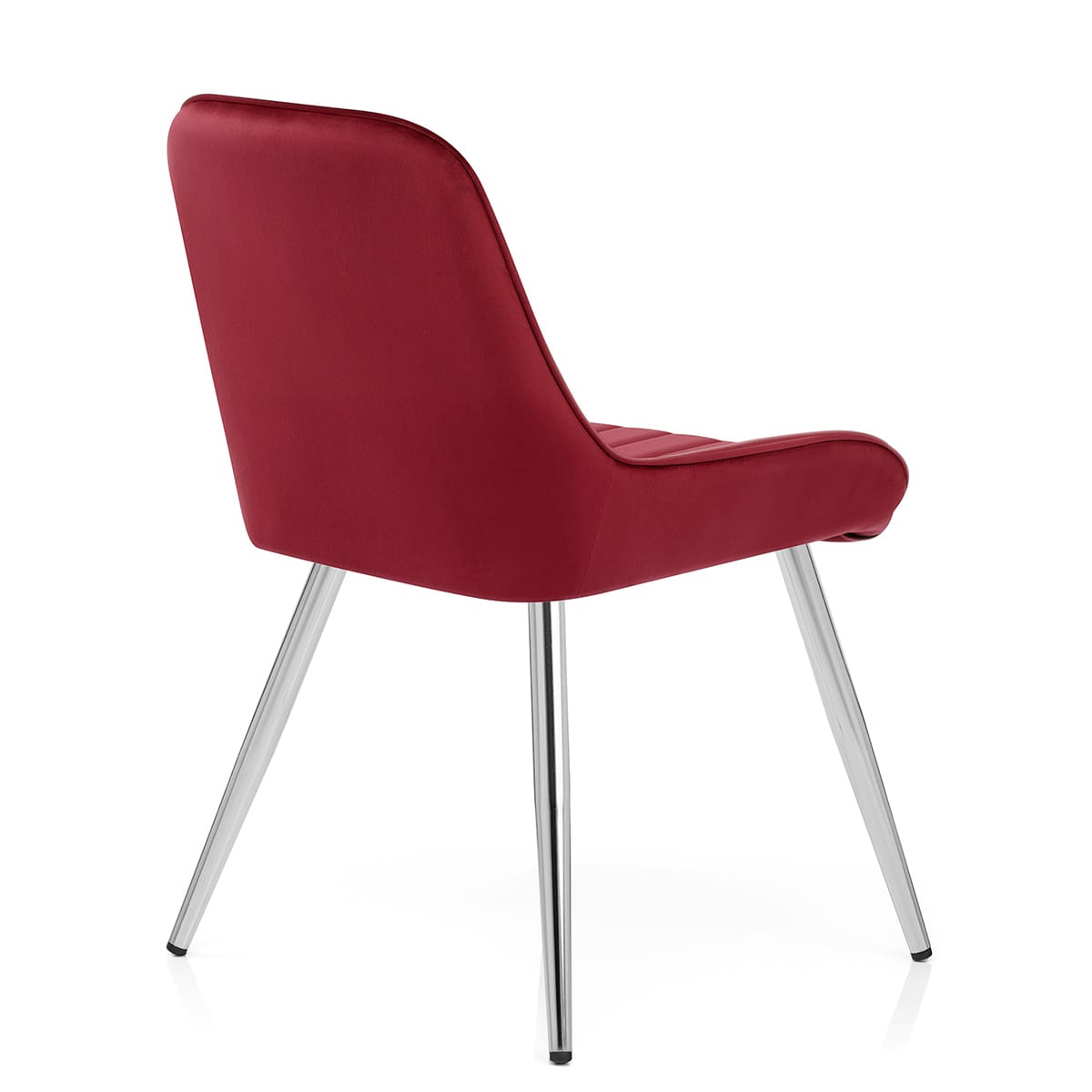Silla Terciopelo Cromo - Mustang Rojo