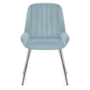 Silla Terciopelo Cromo - Mustang Azul