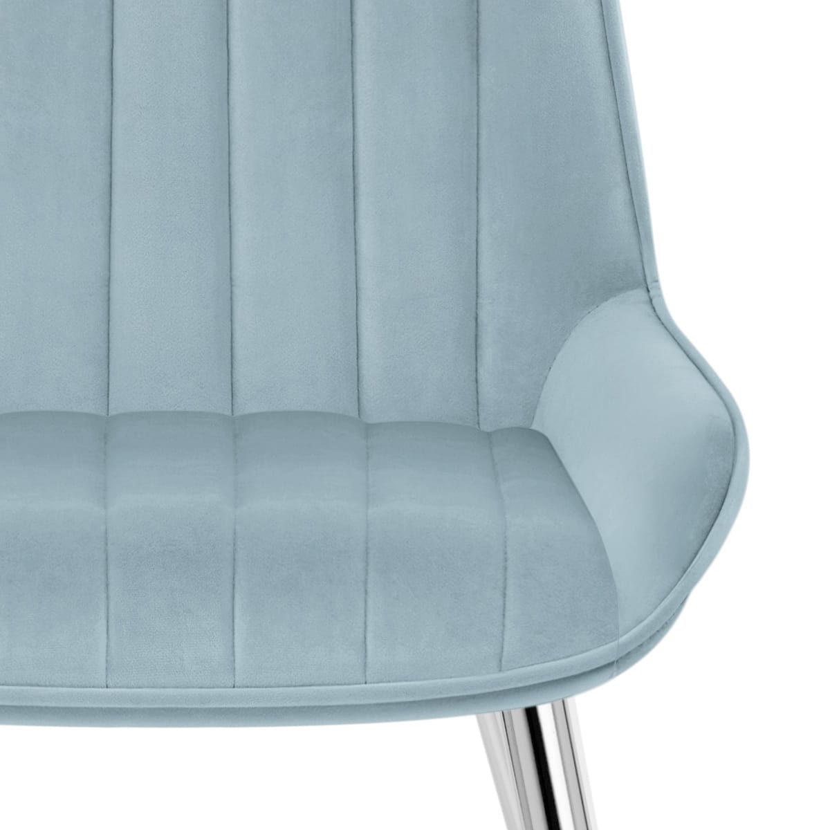Silla Terciopelo Cromo - Mustang Azul