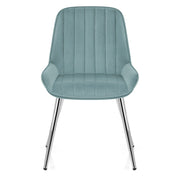 Silla Terciopelo Cromo - Mustang Verde