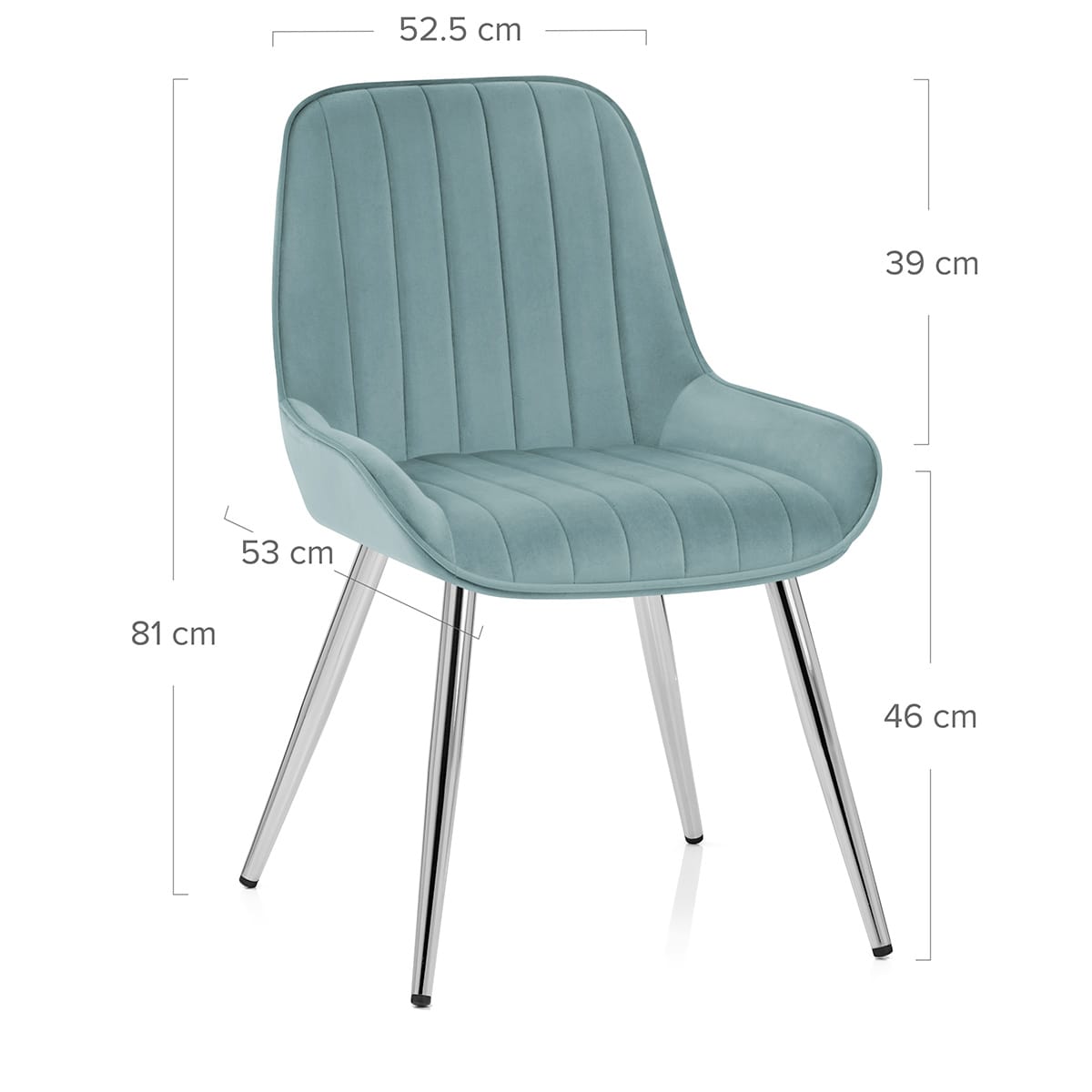 Silla Terciopelo Cromo - Mustang Verde