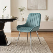 Silla Terciopelo Cromo - Mustang Verde