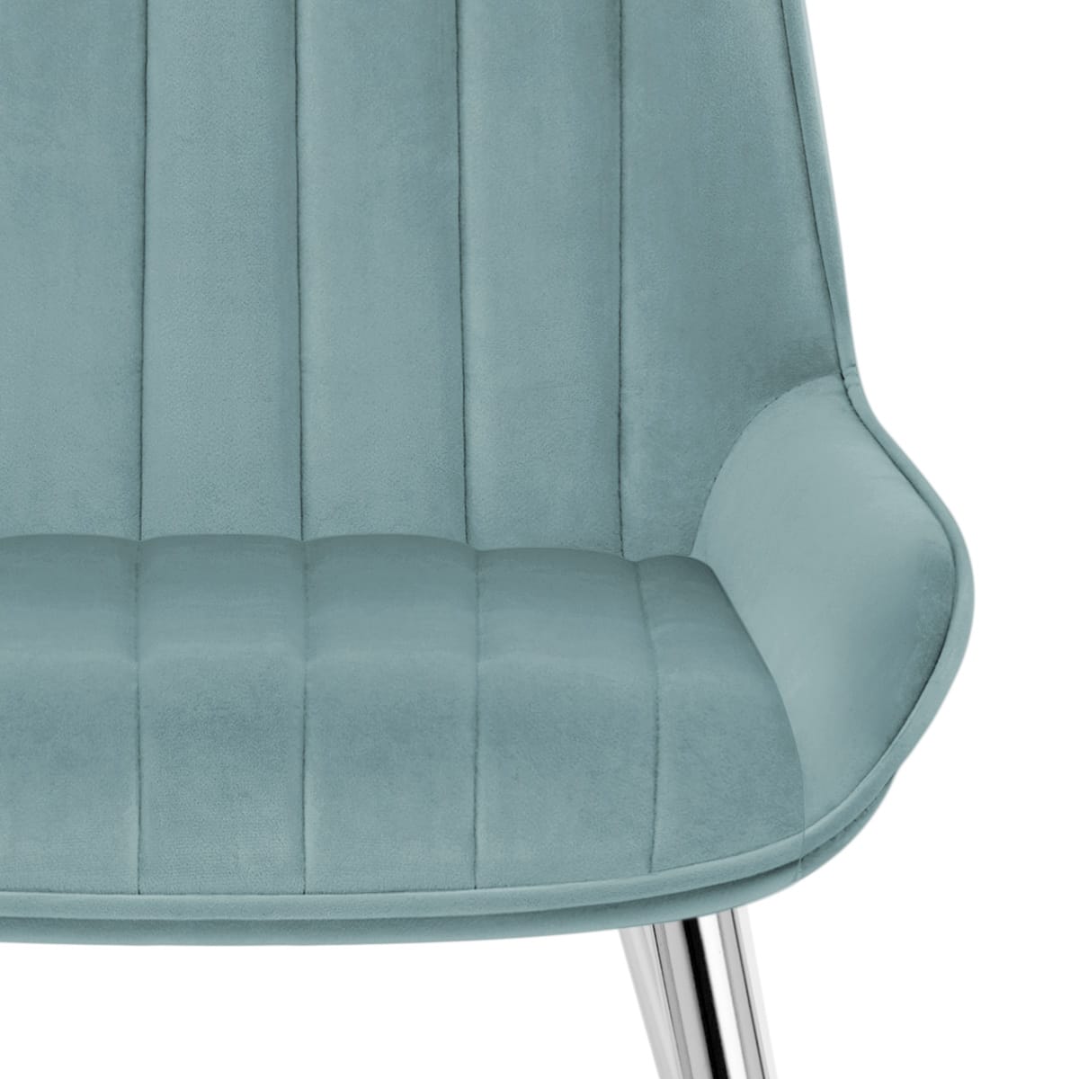 Silla Terciopelo Cromo - Mustang Verde