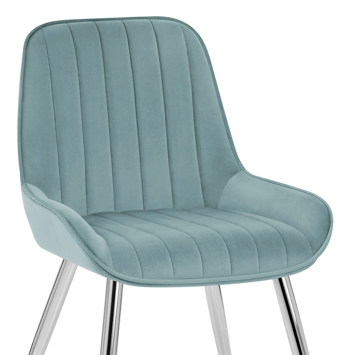 Silla Terciopelo Cromo - Mustang Verde