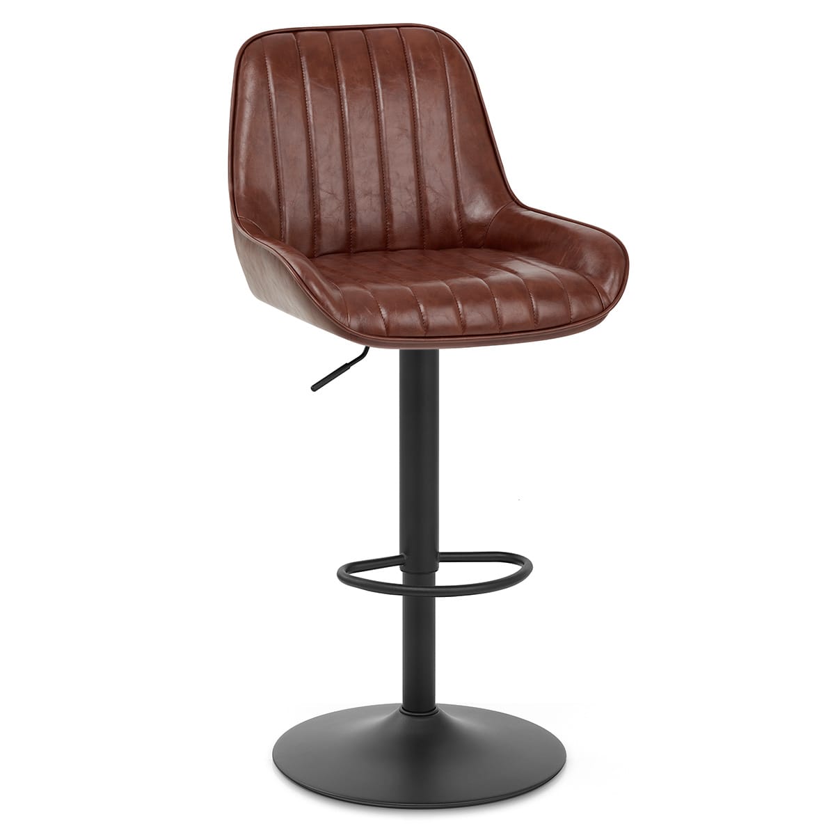 Mustang Gas Lift Bar Stool Marrón