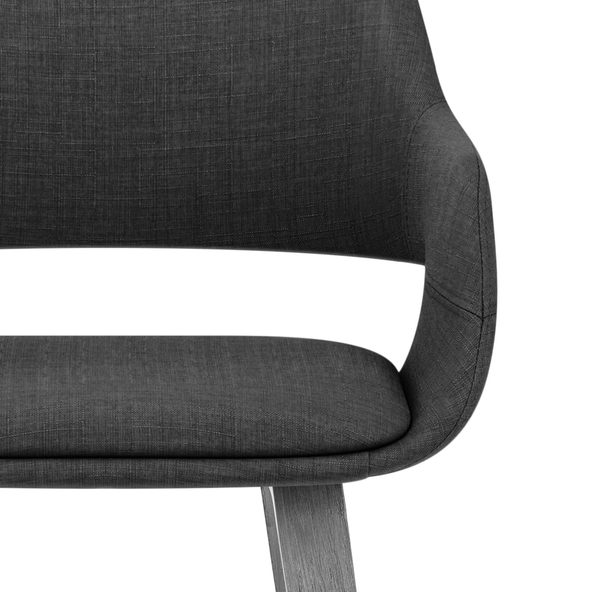Taburete Tela Madera - Nappa Gris Oscuro