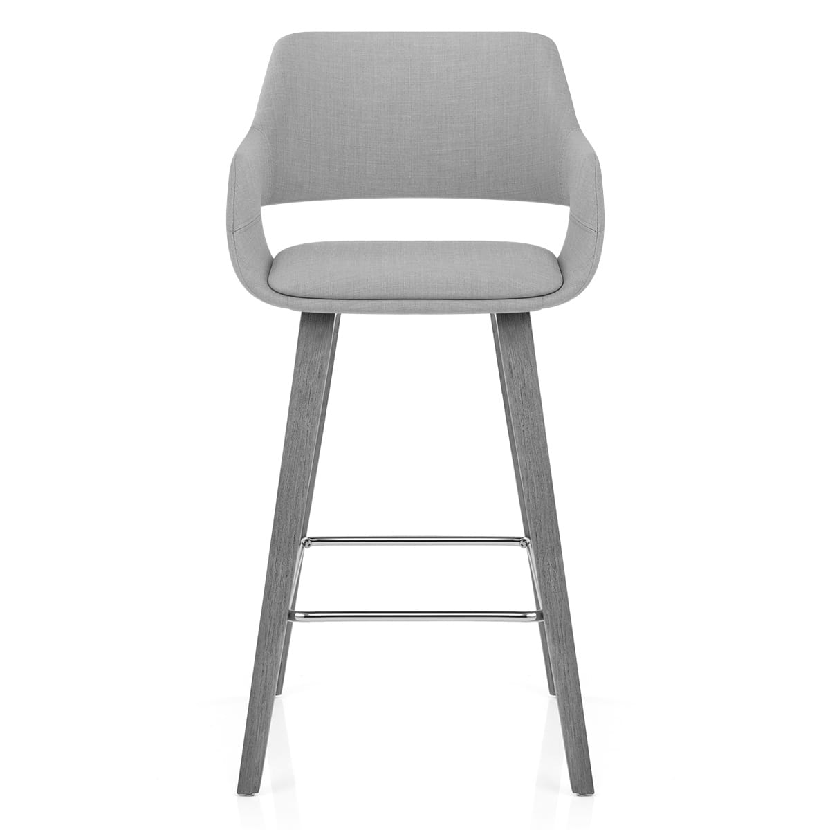 Taburete Tela Madera - Nappa Gris