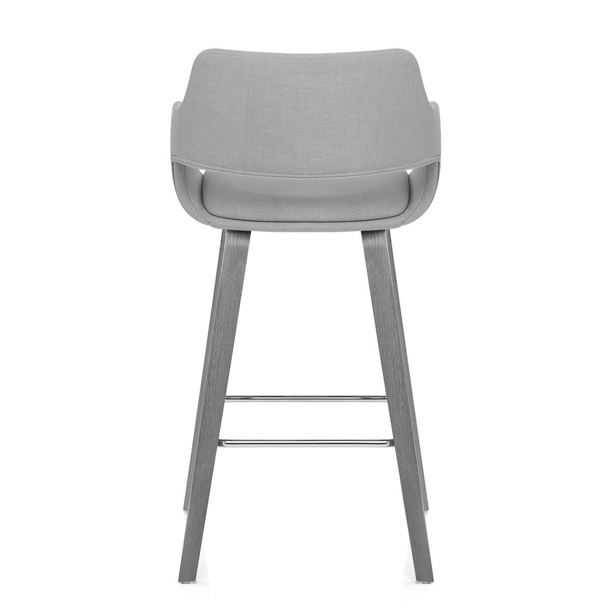 Taburete Tela Madera - Nappa Gris