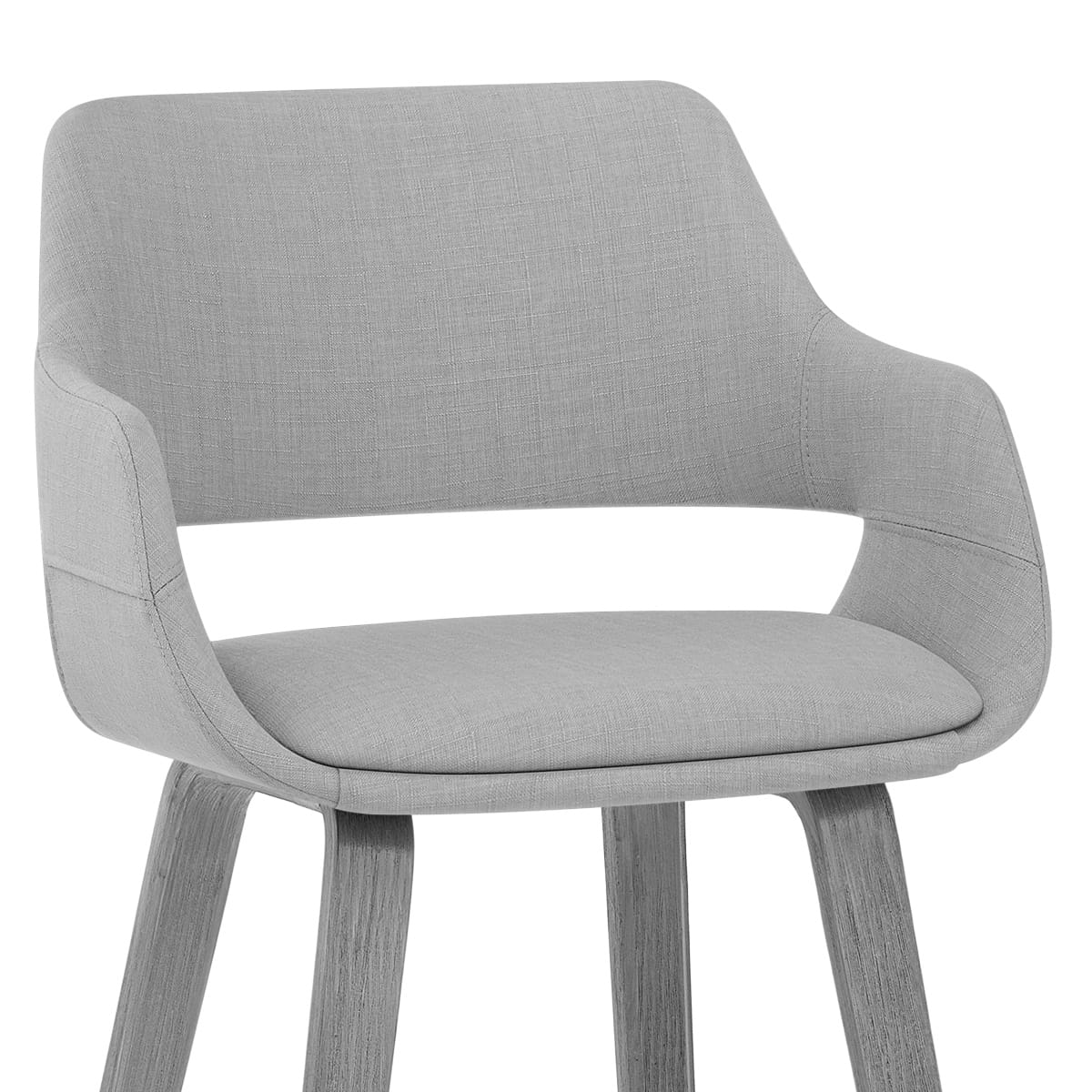 Taburete Tela Madera - Nappa Gris