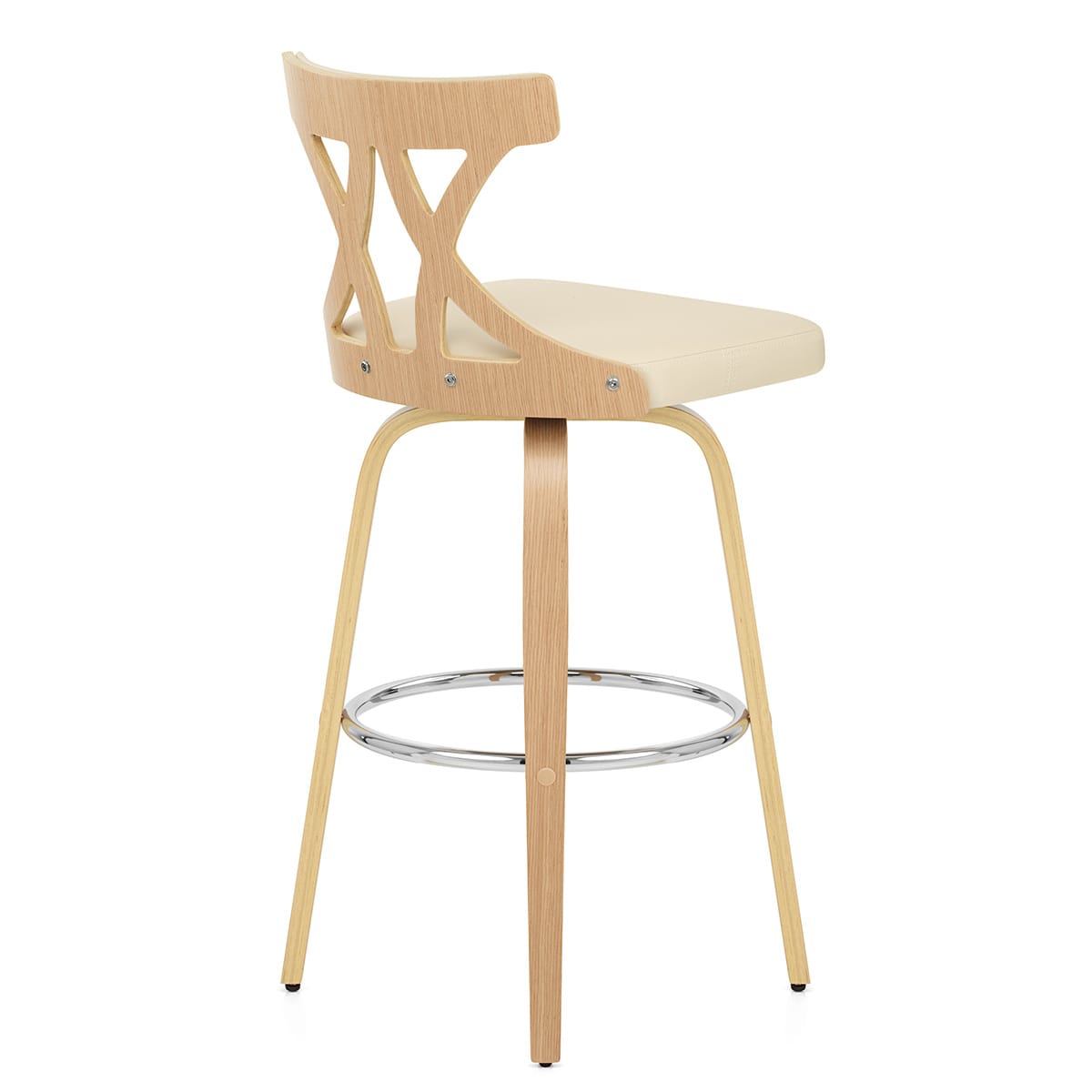 Taburete Madera - Nash Crema