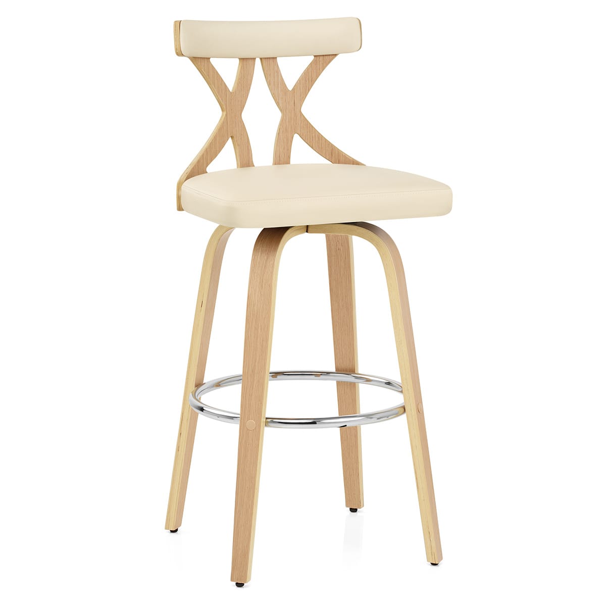 Taburete Madera - Nash Crema