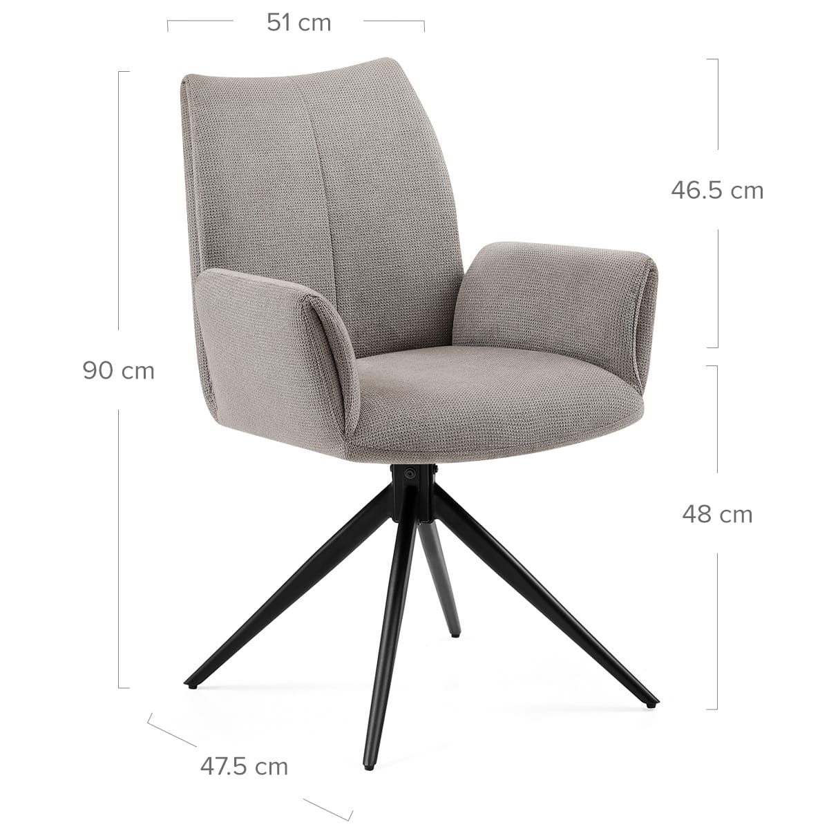 Silla Tela - Neve Gris Pardo
