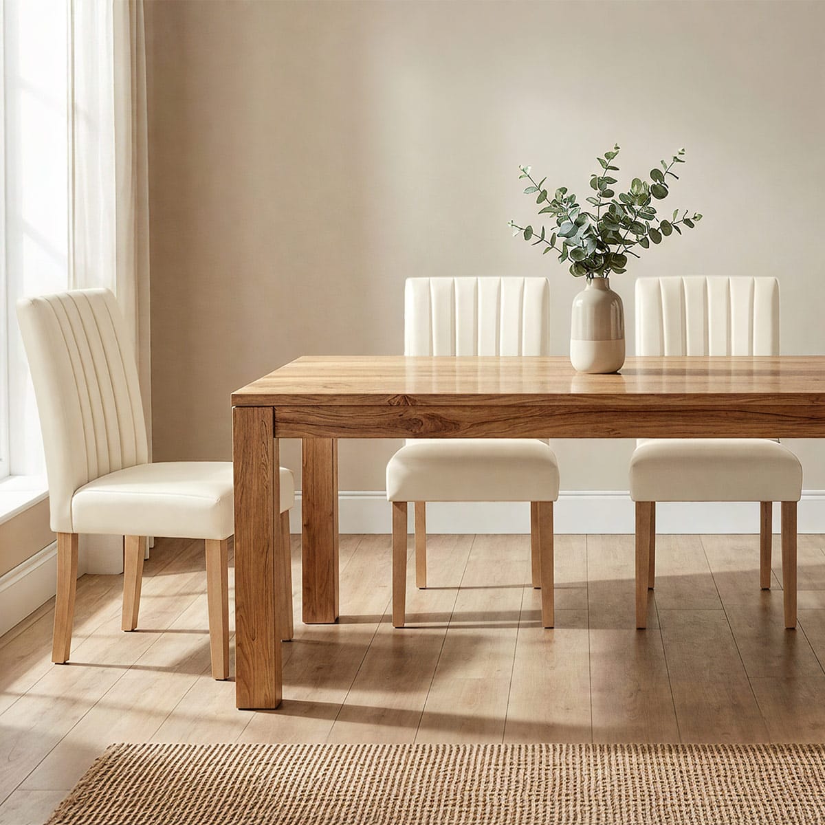 Silla Cuero Auténtico - Newbury Crema