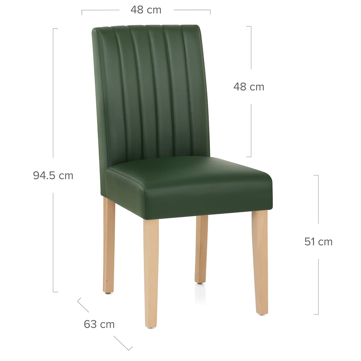 Silla Cuero Auténtico - Newbury Verde