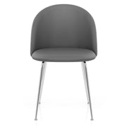 Silla Polipiel Cromo - Novello Gris Oscuro