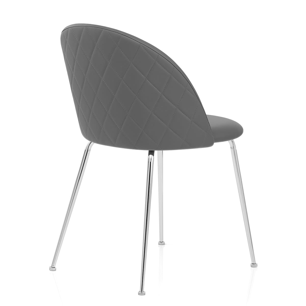 Silla Polipiel Cromo - Novello Gris Oscuro