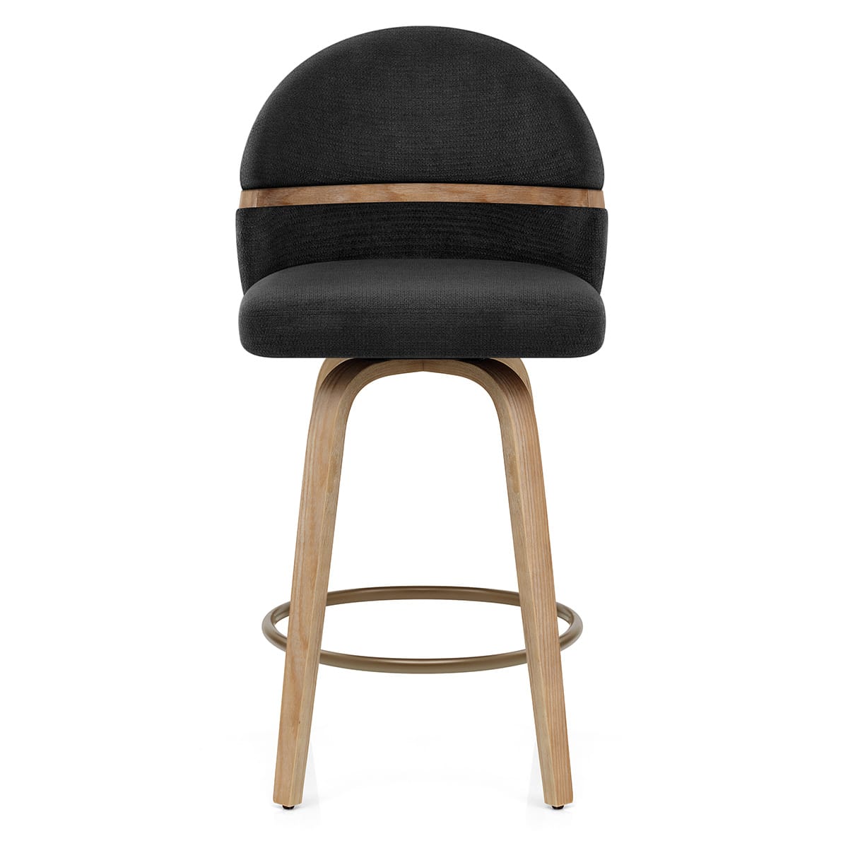 Taburete Madera Tela  - Odessa Negro