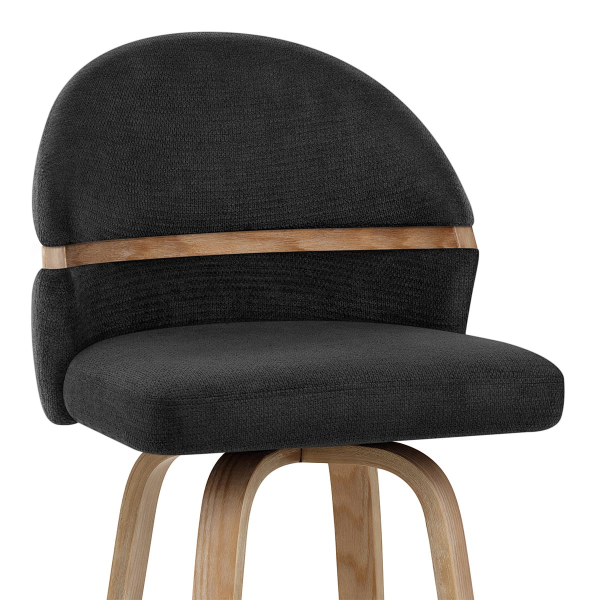 Taburete Madera Tela  - Odessa Negro