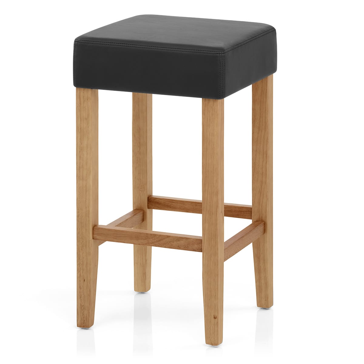 Banqueta Polipiel Roble - Oliver Negro