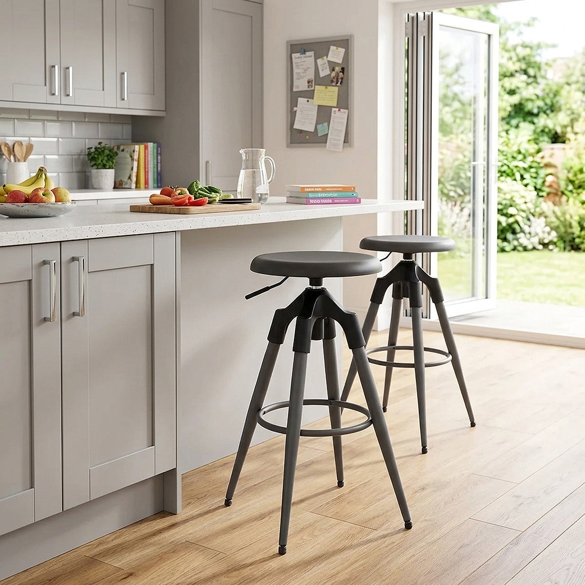 Onyx Bar Stool Gunmetal Gris