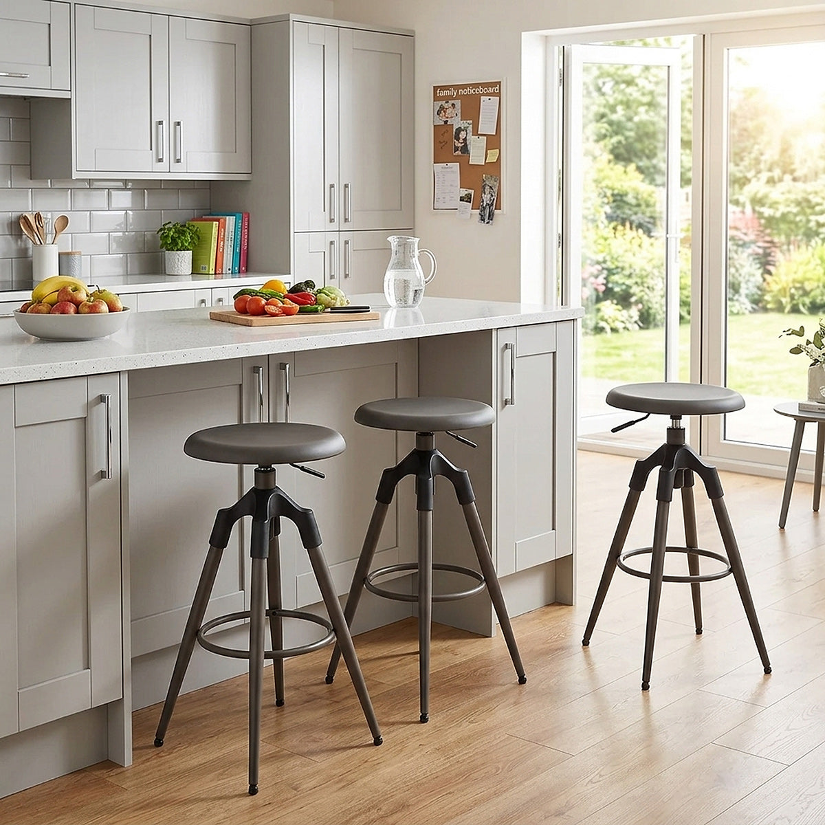 Onyx Bar Stool Gunmetal Gris
