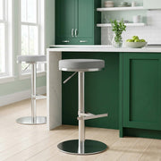 Silla de Bar Polipiel Satinado - Oráculo Gris
