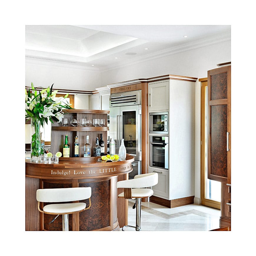 Taburete Madera Cromo - Orlando Crema