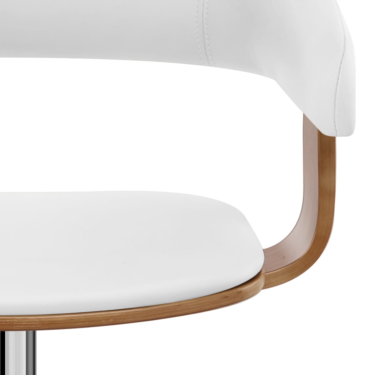 Taburete Madera Cromo - Orlando Blanco