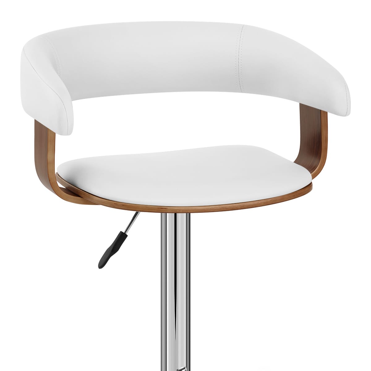 Taburete Madera Cromo - Orlando Blanco