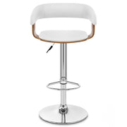 Taburete Madera Cromo - Orlando Blanco