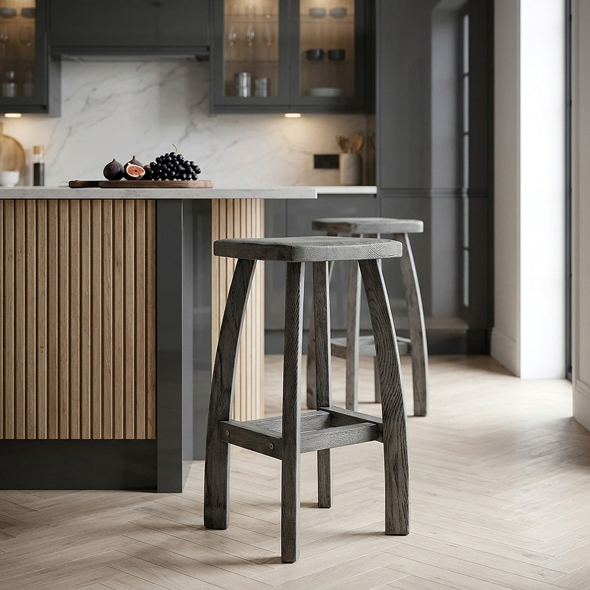 Banqueta Madera - Oslo Gris
