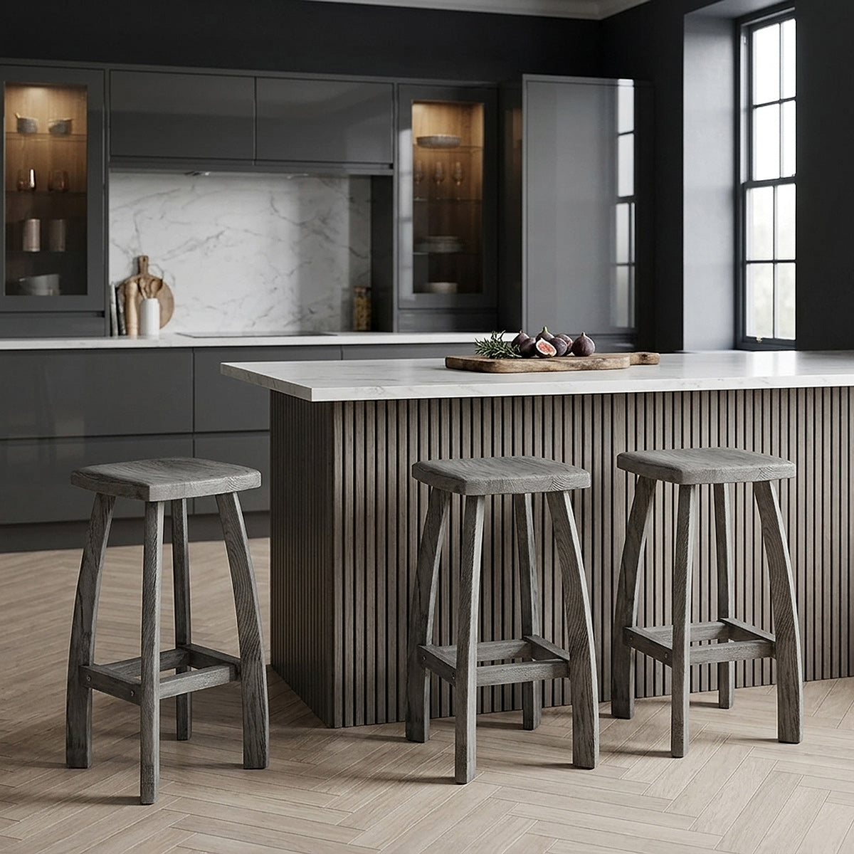 Banqueta Madera - Oslo Gris