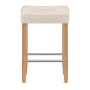 Taburete Polipiel Madera - Otis Roble Crema