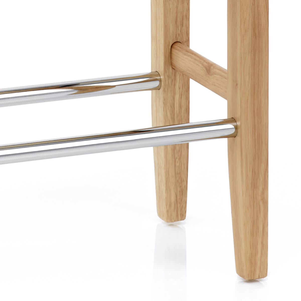 Taburete Polipiel Madera - Otis Roble Crema