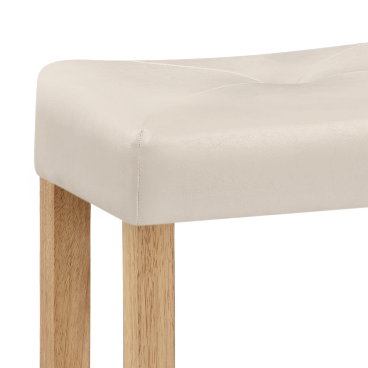 Taburete Polipiel Madera - Otis Roble Crema