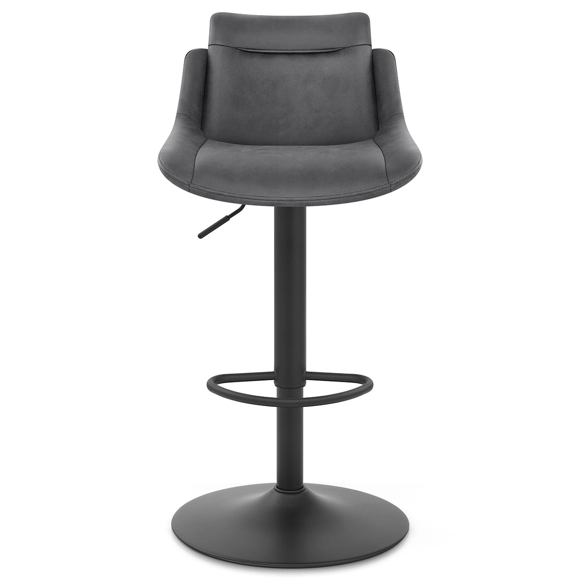Taburete Cuero Sintético - Pablo Gris