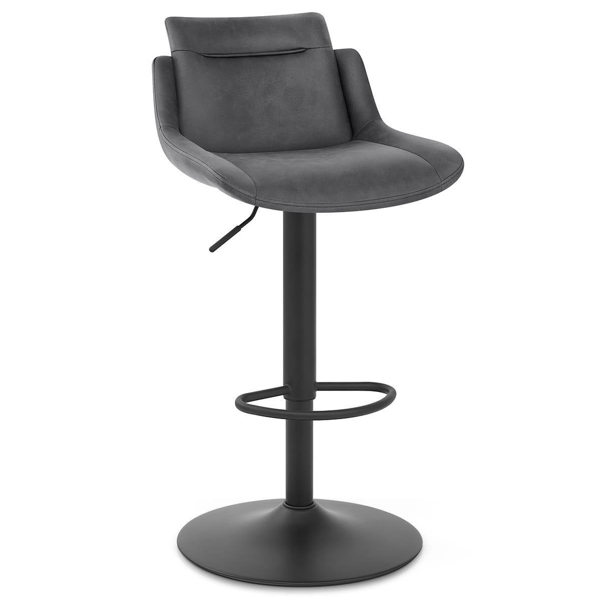 Taburete Cuero Sintético - Pablo Gris