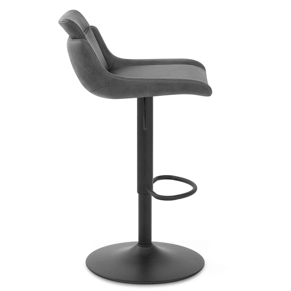 Taburete Cuero Sintético - Pablo Gris