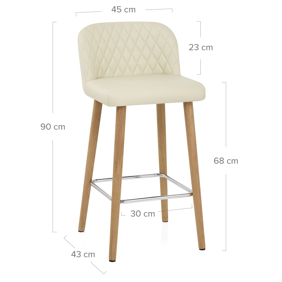 Taburete Madera - Pacific Crema