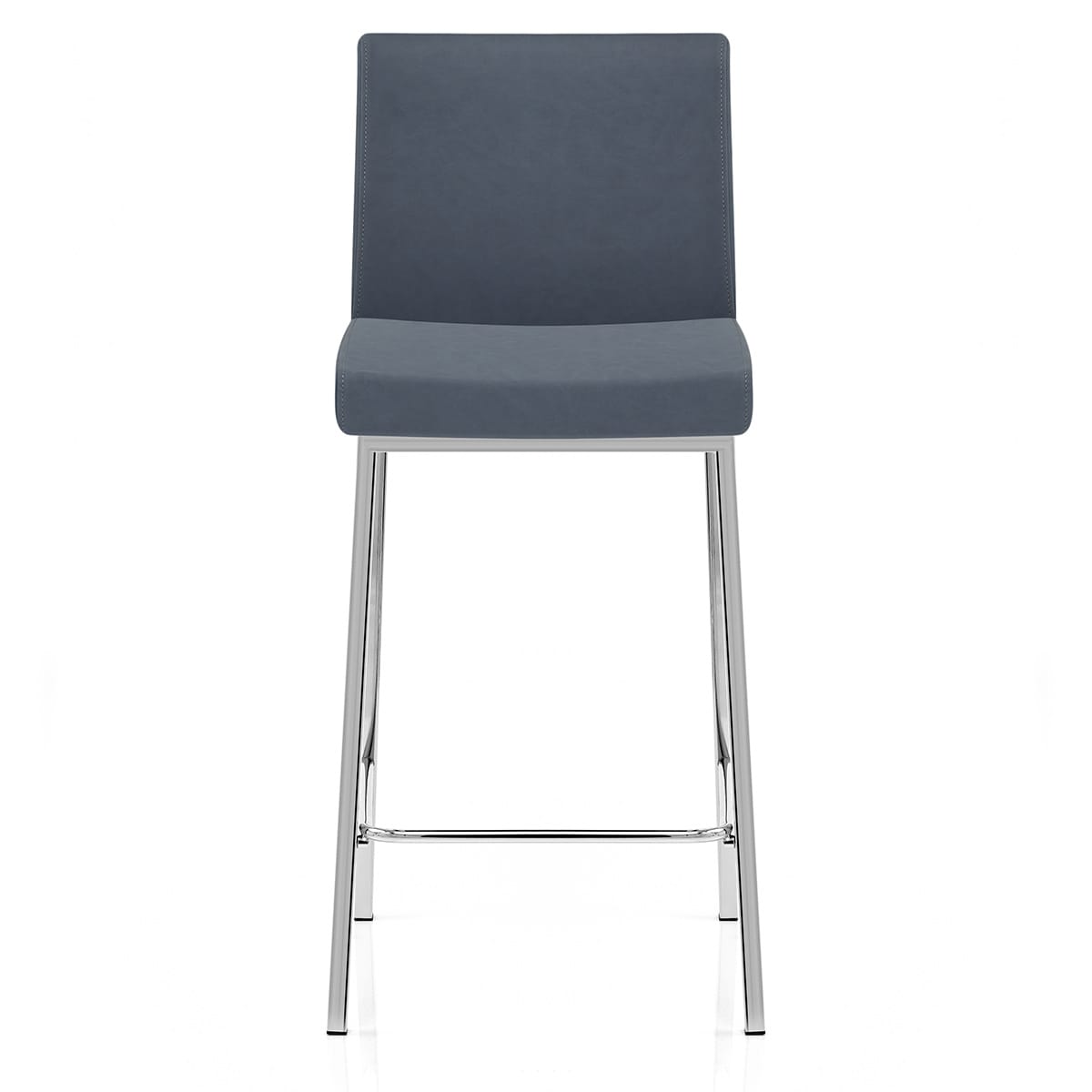 Taburete Polipiel Cromo - Pacino Azul