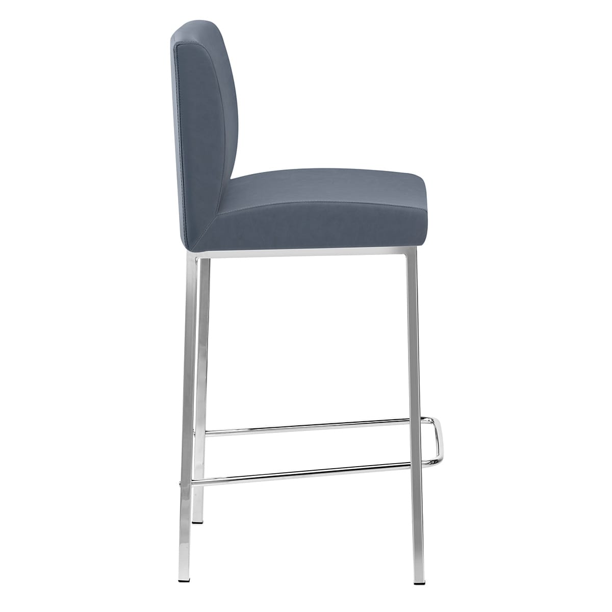 Taburete Polipiel Cromo - Pacino Azul