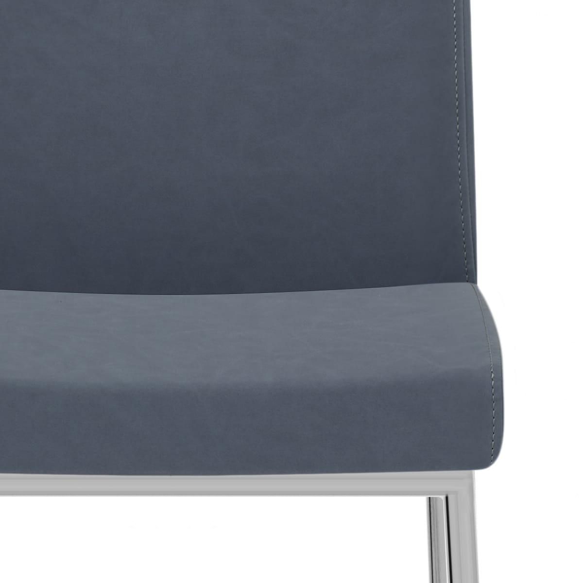 Taburete Polipiel Cromo - Pacino Azul