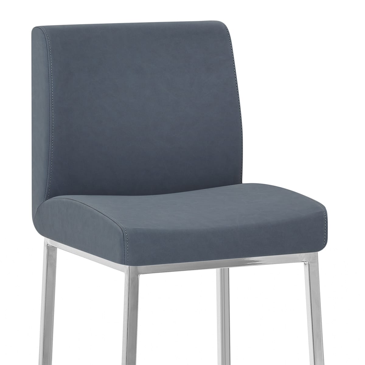 Taburete Polipiel Cromo - Pacino Azul